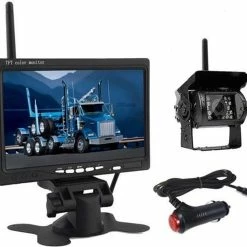 BrandWay Draadloze Auto Achteruitrijcamera Set Met Nachtzicht En 7 Inch Scherm - Achteruitrij Camera Draadloos Voor Auto / Camper / Caravan / Vrachtwagen / Landbouw