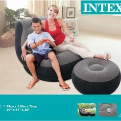 Intex Lounge Stoel - Ultra Lounge - Opblaasbaar - Grijs/zwart -CeLaVi winkel 550x495 2