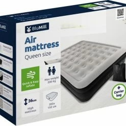 BluMill Luchtbed - 2-persoons - Ingebouwde Pomp - 203x152x36 Cm - Duurzame Keuze -CeLaVi winkel 550x501 1