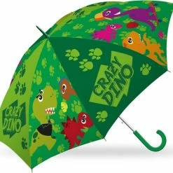 Crazy Dino Kinderparaplu Junior 40 Cm Polyester Groen