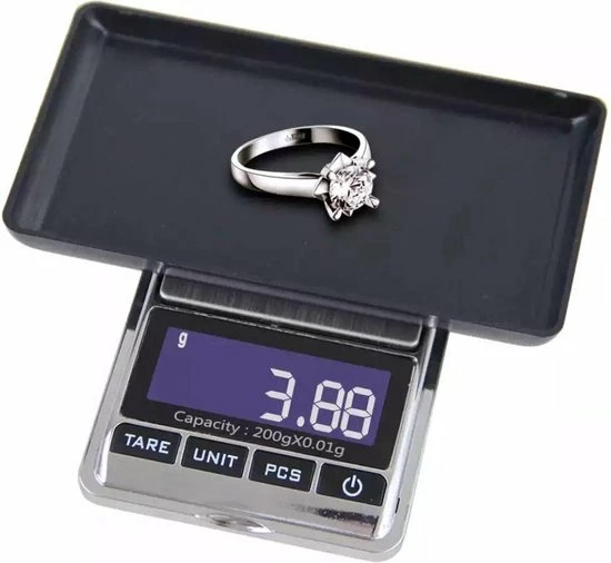 LOUZIR Nauwkeurige Digitale Mini Keuken Pocket Weegschaal - 0,01 Tot 200 Gram - Ultra Precisie Zakweegschaal - LCD Display 6 LOUZIR Nauwkeurige Digitale Mini Keuken Pocket Weegschaal - 0,01 Tot 200 Gram - Ultra Precisie Zakweegschaal - LCD Display - Afbeelding 4