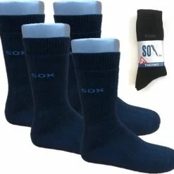 SOX Thermo 4 Pack Sokken Supersterk Superabsorberend Temperatuurregulerend 40-45 Marine Werksokken Wandelsokken