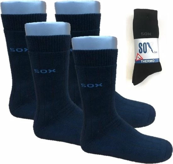 SOX Thermo 4 Pack Sokken Supersterk Superabsorberend Temperatuurregulerend 40-45 Marine Werksokken Wandelsokken 3 SOX Thermo 4 Pack Sokken Supersterk Superabsorberend Temperatuurregulerend 40-45 Marine Werksokken Wandelsokken