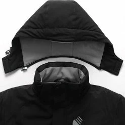 KIMO DIRECT Verwarmde Ski Jas Met 10.000 MAh Powerbank - Verwarmde Jas - Unisex - Zwart -CeLaVi winkel 550x522 7