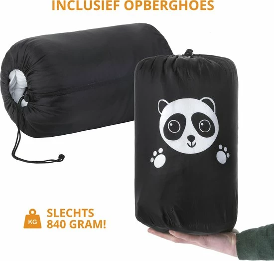 Dutch Mountains Kinderslaapzak Panda - 170 X 70cm Polyester - Zacht En Lichtgewicht - Opberghoes 7 Dutch Mountains Kinderslaapzak Panda - 170 X 70cm Polyester - Zacht En Lichtgewicht - Opberghoes - Afbeelding 5
