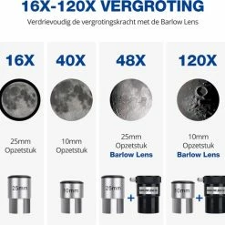 EXPLR Skysense Telescoop - Sterrenkijker - 70/400mm - Travel Bag - Telefoon Adapter - Telescoop Kinderen En Volwassenen -CeLaVi winkel 550x526 1