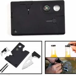 LOUZIR Creditcard Survival Kit - Pas - Kaart - Portemonnee - SOS Outdoor Card Multi Tool - Wallet Card