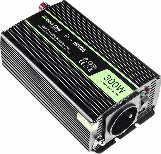 GREEN CELL Voltage Auto Omvormer 12V Naar 230V, 300W Zuivere Sinus Golf. 5 GREEN CELL Voltage Auto Omvormer 12V Naar 230V, 300W Zuivere Sinus Golf. - Afbeelding 3