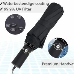 Beefree 100% Glasvezel Duurzame Paraplu - 103cm - UV Bescherming - Zwart 13 Beefree 100% Glasvezel Duurzame Paraplu - 103cm - UV Bescherming - Zwart -CeLaVi winkel 550x526 7