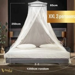 Xclusive-lifestyle® Luxe Klamboe XL - Geschikt Voor 1 En 2 Persoons Bed - Thuis En Op Reis - Ophangset Met Koord En Zelfklevende Haakjes - In- & Outdoor - Lichtgewicht - Reisetui -CeLaVi winkel 550x527 1