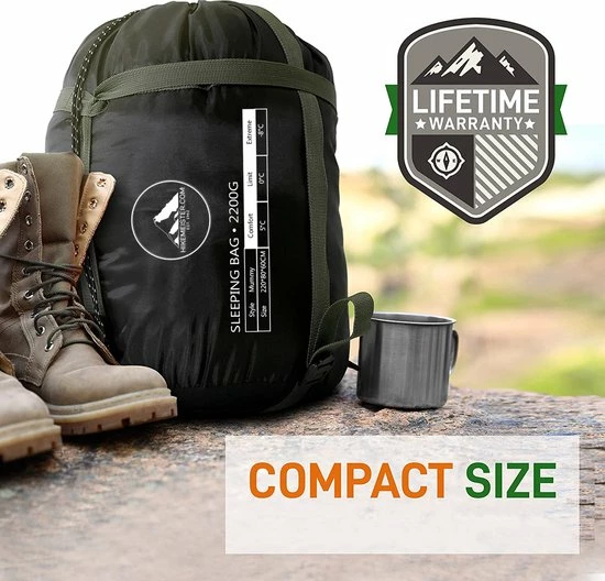 Meisterhome HikeMeister® Outdoor Survival Fishing Mummy Slaapzak 230 X 80 Cm -8°C 6 Meisterhome HikeMeister® Outdoor Survival Fishing Mummy Slaapzak 230 X 80 Cm -8°C - Afbeelding 4