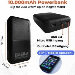 Basila® V-Hals Bodywarmer Met Powerbank - M - 8 Zones - Tot 60 °C - Thermo Kleding - Heated Vest - Elektrische Kleding - Thermo Vest - Verwarmde Vest - Verwarmde Kleding -CeLaVi winkel 550x533 15