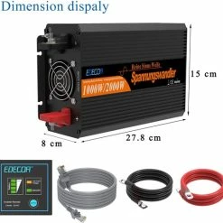 Edecoa Zuivere Sinus Omvormer 12V-230V - 1000/2000W 11 Edecoa Zuivere Sinus Omvormer 12V-230V - 1000/2000W -CeLaVi winkel 550x533 20