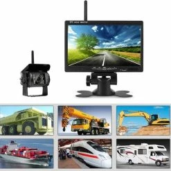 BrandWay Draadloze Auto Achteruitrijcamera Set Met Nachtzicht En 7 Inch Scherm - Achteruitrij Camera Draadloos Voor Auto / Camper / Caravan / Vrachtwagen / Landbouw -CeLaVi winkel 550x535 11