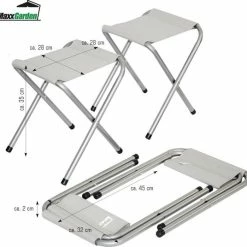 MaxxGarden Opvouwbare Picknicktafel - Biertafel Met Banken - Vouwtafel - Campingtafel Set - Wit - 120 X 70cm -CeLaVi winkel 550x536 9