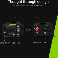 GREEN CELL 2000W (1000W Continu) DC 12V Naar AC 230V Met USB Stroom Inverter Converter -CeLaVi winkel 550x537 11