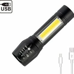 EZMarkt 2 Stuks - Zaklamp Oplaadbaar 3000 Lumen - Waterproof - Zeer Fel - Klein - 2 In 1 - Led -CeLaVi winkel 550x537