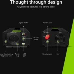 GREEN CELL Voltage Auto Omvormer 12V Naar 230V, 300W Zuivere Sinus Golf. 22 GREEN CELL Voltage Auto Omvormer 12V Naar 230V, 300W Zuivere Sinus Golf. -CeLaVi winkel 550x537 8