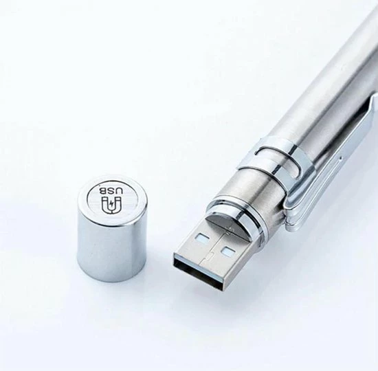Merkloos 2 Stuks RVS Penlight - Usb Oplaadbare Zaklamp Zwart - Zilverkleur 5 Merkloos 2 Stuks RVS Penlight - Usb Oplaadbare Zaklamp Zwart - Zilverkleur - Afbeelding 3