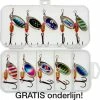 Vis-plezier Kunstaas Set 2 | Kunstaas Set Voor Roofvis - Incl GRATIS Onderlijn - Pluggen Met Haak - Perfect Voor Snoek / Baars / Forel- Set Van 10 Spinners