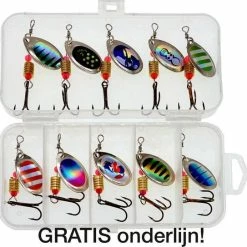 Vis-plezier Kunstaas Set 2 | Kunstaas Set Voor Roofvis - Incl GRATIS Onderlijn - Pluggen Met Haak - Perfect Voor Snoek / Baars / Forel- Set Van 10 Spinners