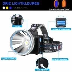 Discovery Shop XXL Ultrakrachtige LED Hoofdlamp Schijnwerper Met Aan/Uit-sensor | Zware Bouwlamp | Grote Pasvorm | 800 Meter Bereik | Waterbestendig | USB-Oplaadbaar INCLUSIEF Hardcase Opbergtas 13 Discovery Shop XXL Ultrakrachtige LED Hoofdlamp Schijnwerper Met Aan/Uit-sensor | Zware Bouwlamp | Grote Pasvorm | 800 Meter Bereik | Waterbestendig | USB-Oplaadbaar INCLUSIEF Hardcase Opbergtas -CeLaVi winkel 550x545 15
