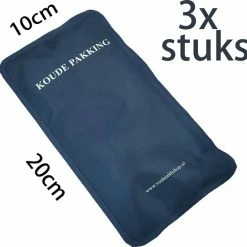 Vosmed Platte Koelelementen - 3 Stuks - Hot / Cold Pack - 10 X 20 Cm - Coolpack / Icepack - Voor Bij Blessures / Koeltas