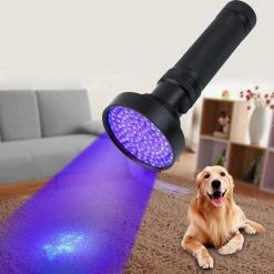 TIKKENS UV Lamp XXL - UV Zaklamp -100 Ultraviolet LED's - Blacklight Zaklamp - Detector Urine/Vals Geld/Overige Vlekken - 395nm -CeLaVi winkel 550x545 4