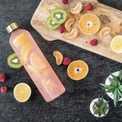 Designed On 45th | Drinkfles | Drinkfles 1 Liter | Waterfles Met Tijdmarkering | Mat Wit | Herbruikbaar | Zilveren Dop -CeLaVi winkel 550x546 12