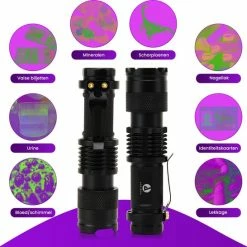 Apeiron UV Zaklamp - LED Verlichting Zak Lantaarn - Ultra Violet Zoom - Flashlight - Lamp - Blacklight -CeLaVi winkel 550x546 2