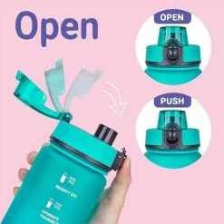 Merkloos Molly's® Drinkfles - Luxe Drinkfles - Water Bottle - Waterfles 1 Liter - Bidon- Motivatie Drinkfles - Tijdmarkering - Fruitfilter- Blauw/Paars - BLACK FRIDAY 2022 -CeLaVi winkel 550x548 14