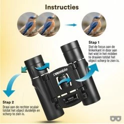 Zoomble® Verrekijker Inclusief Nekkoord En Draagtasje - E-book Vogelspotten - 10x22 - Compact – HD Lens - Waterdicht - Geschikt Voor Vogelaars, Jagen, Theater - Volwassene & Kinderen - Verkijker - Black Friday 2022 - Sinterklaas 19 Zoomble® Verrekijker Inclusief Nekkoord En Draagtasje - E-book Vogelspotten - 10x22 - Compact – HD Lens - Waterdicht - Geschikt Voor Vogelaars, Jagen, Theater - Volwassene & Kinderen - Verkijker - Black Friday 2022 - Sinterklaas -CeLaVi winkel 550x548 16