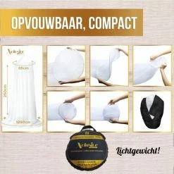 Xclusive-lifestyle® Luxe Klamboe XL - Geschikt Voor 1 En 2 Persoons Bed - Thuis En Op Reis - Ophangset Met Koord En Zelfklevende Haakjes - In- & Outdoor - Lichtgewicht - Reisetui -CeLaVi winkel 550x550 134