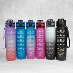 Nimma Motivatie Waterfles - 1 Liter Drinkfles - Met Tijdmarkeringen En Fruitfilter - Roze Paars -CeLaVi winkel 550x550 145