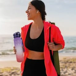 Nimma Motivatie Waterfles - 1 Liter Drinkfles - Met Tijdmarkeringen En Fruitfilter - Roze Paars -CeLaVi winkel 550x550 149