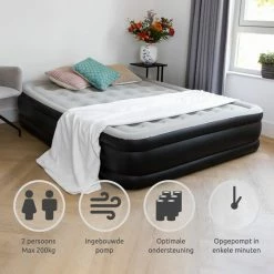 BluMill Luchtbed - 2-persoons - Ingebouwde Pomp - 203x152x36 Cm - Duurzame Keuze -CeLaVi winkel 550x550 16