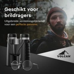 VOLCAN Verrekijker 10x42 - Voor Volwassene - HD - Spatwaterdicht - Met Lensdoppen, Draagtas En Nekkoord - Zwart -CeLaVi winkel 550x550 241