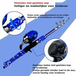 Merkloos Vishengel Set Voor Kinderen - Met Emmer - Opbergzak - Visnet - Schepnet - Zeer Volledige Tackle Box - Dobbers - Haken - Twisters - Kunstaas - Loodjes - Tussenstukjes - Klaar Voor Direct Gebruik -CeLaVi winkel 550x550 268