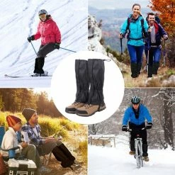 LIXIN Waterdichte Gaiters - Gamaschen - Zwart - Voor Mannen En Vrouwen - Waterdicht En Verstelbaar - Wandelen - Jagen - Bergbeklimmen - Sneeuwschoenwandelen - Outdoor Accessoires -CeLaVi winkel 550x550 3