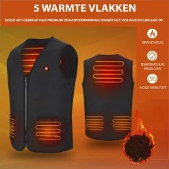 KIMO DIRECT Verwarmde Bodywarmer Met 10.000 MAh Powerbank - Voor Motor/Ski/Kamperen/Vissen - Unisex -CeLaVi winkel 550x550 346