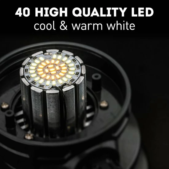 Favour L0944 Retro LED Lantaarn Hoog Vermogen 1300 Lumen, Vintage Design, Tuinlantaarn, Camping Lamp, Stormlantaarn Kleurtemperatuur Instelbaar Warm Wit Tot Koel Wit, Traploos Dimbaar Incl. Kaarslichtstand 5 Favour L0944 Retro LED Lantaarn Hoog Vermogen 1300 Lumen, Vintage Design, Tuinlantaarn, Camping Lamp, Stormlantaarn Kleurtemperatuur Instelbaar Warm Wit Tot Koel Wit, Traploos Dimbaar Incl. Kaarslichtstand - Afbeelding 3