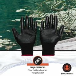 Enjoij Magneetvissen Set 170KG - Magneetvissen Magneet - Vismagneet Met Touw - Karabijnhaak - 20m Touw - Neodymium Magneten - Handschoenen - Schroefdraadborgmiddel - Doekje - Tape - Luxe Versie - Zwart -CeLaVi winkel 550x550 411