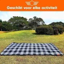 Merkloos Sam's Home XXL Picknick Kleed - Waterdicht - 200 X 200 Cm - Leren Houder - Buitenkleed -CeLaVi winkel 550x550 512