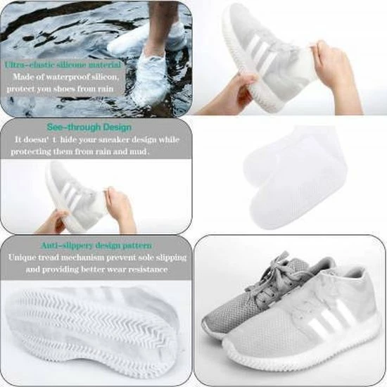Doodadeals® | Overschoenen Waterdicht | Siliconen Overschoenen | Overschoenen Zwembad | Schoenovertrek Herbruikbaar | Schoenbeschermers | Schoenhoesjes | Wit | Maat L 40-46 6 Doodadeals® | Overschoenen Waterdicht | Siliconen Overschoenen | Overschoenen Zwembad | Schoenovertrek Herbruikbaar | Schoenbeschermers | Schoenhoesjes | Wit | Maat L 40-46 - Afbeelding 4