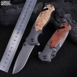 AdroitGoods Zakmes - Jachtmes - Houten Handvat - Survival Mes - Knife - Multitool - 22CM - Nova X46 - Opberghoes -CeLaVi winkel 550x550 55