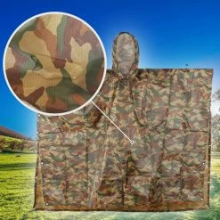 HomeShopXL Regenponcho / Fietsponcho Herbruikbaar Voor Volwassenen ( Dames En Heren ) - 200x110cm - 100% Ripstop Polyester - Camouflage -CeLaVi winkel 550x550 551