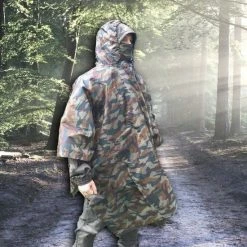 HomeShopXL Regenponcho / Fietsponcho Herbruikbaar Voor Volwassenen ( Dames En Heren ) - 200x110cm - 100% Ripstop Polyester - Camouflage -CeLaVi winkel 550x550 552