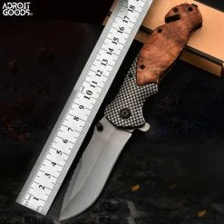 AdroitGoods Zakmes - Jachtmes - Houten Handvat - Survival Mes - Knife - Multitool - 22CM - Nova X46 - Opberghoes -CeLaVi winkel 550x550 56