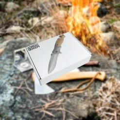 AdroitGoods Zakmes - Jachtmes - Houten Handvat - Survival Mes - Knife - Multitool - 22CM - Nova X46 - Opberghoes -CeLaVi winkel 550x550 58