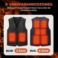Basila® V-Hals Bodywarmer Met Powerbank - M - 8 Zones - Tot 60 °C - Thermo Kleding - Heated Vest - Elektrische Kleding - Thermo Vest - Verwarmde Vest - Verwarmde Kleding -CeLaVi winkel 550x550 580